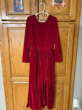 Red Velvet Long Sleeve Girls Jumper